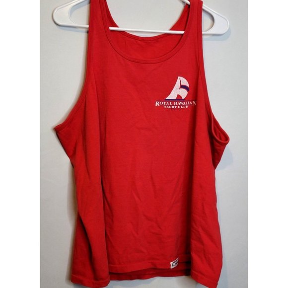 Royal Hawaiian Yacht Club Crazy Shirt Hawaii Red Tank Top 80s 90s Retro XL - Picture 1 of 8